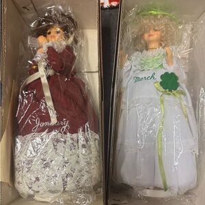 Brinn’s 1986 vintage musical calendar Dolls: January,March, Sept, Authentic cert